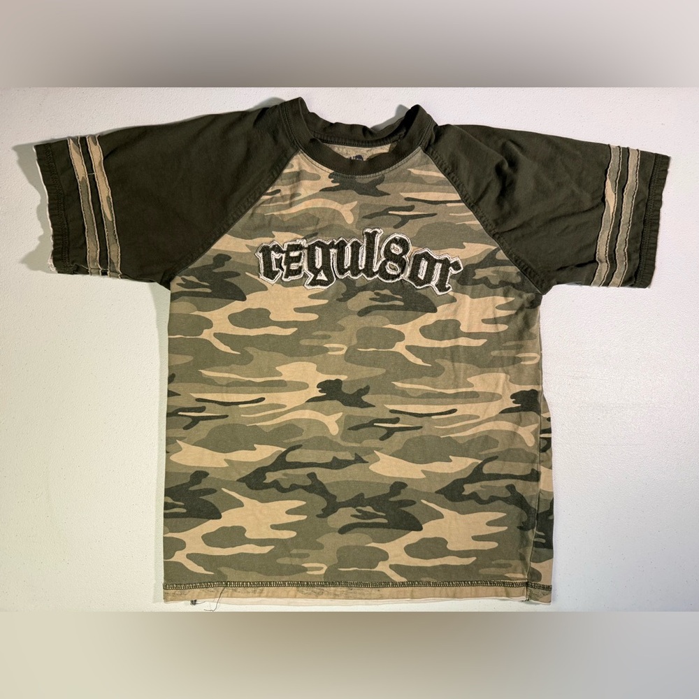 Faded Glory Green Camouflage Kids Tee Boys M (8/10)